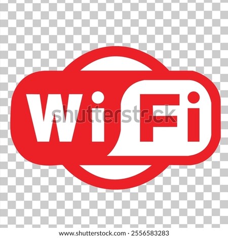 Red wifi vector icon, wifi signal ,full wifi network connection