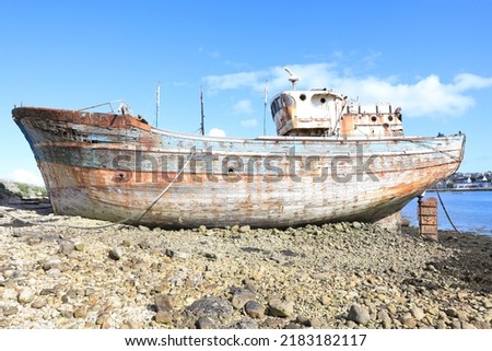 Similar – Image, Stock Photo Ship cemetery in camaret sur mer.