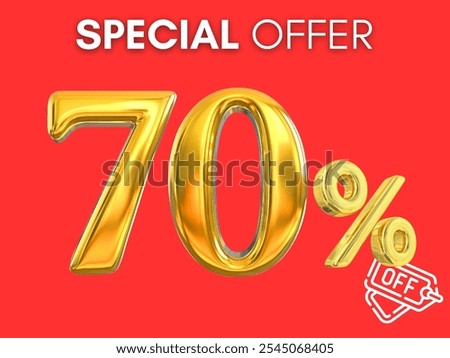 Sale up to 70% off sign. Seventy percent discount. Special offer symbol. Discount promotion , AbirNSTA