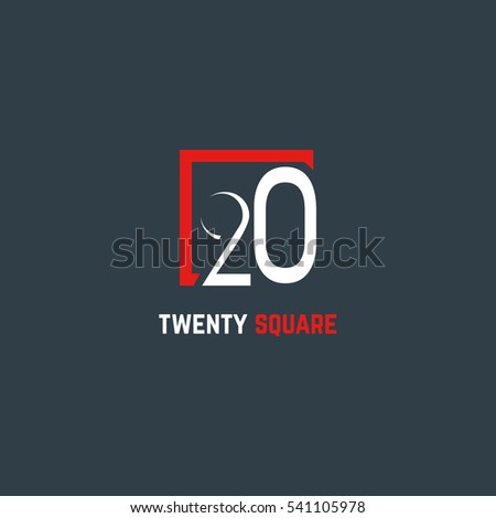 20 Number Logo Design Vector Element - 541105978 : Shutterstock