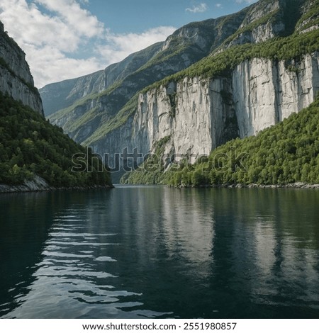 Similar – Image, Stock Photo Seven Sisters Waterfall Side View