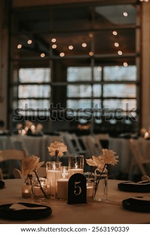 Similar – Image, Stock Photo A chair, some table and a floor were flashed at violently.