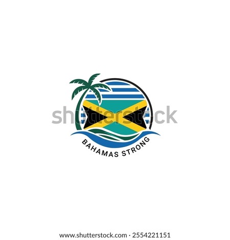 Bahamas travel logo design vector