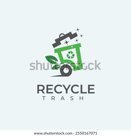 Trash Bin Logo Vector Eps