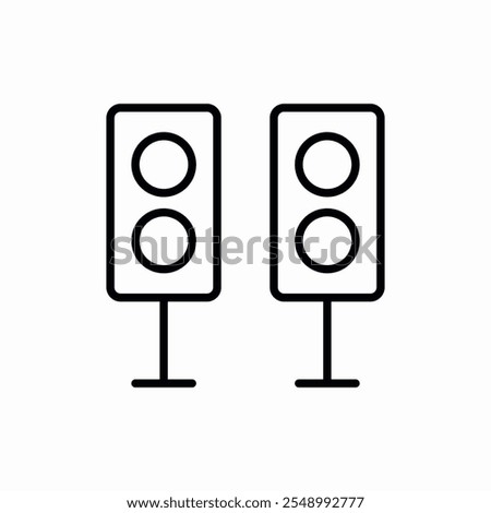 traffic light signals equipment icon vector sign