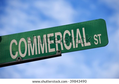 Commercial street sign in North End, Boston