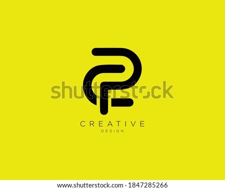 Creative Minimalist CP Logo Design with Letters C and P
