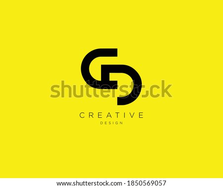 Creative and Minimalist Letter CD Logo Design , CD Monogram
