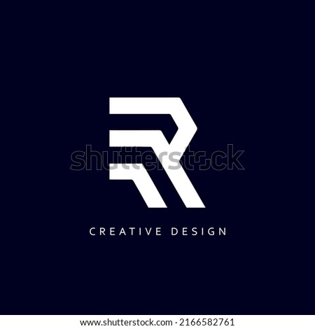 R RR Logo Design, Creative Professional Trendy Letter RR R Logo Design in Black and White Color