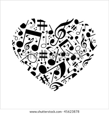 Music In The Heart Stock Vector Illustration 45623878 : Shutterstock