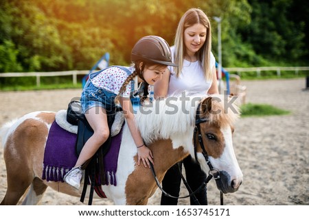 Similar – Image, Stock Photo horse family Horse Ride