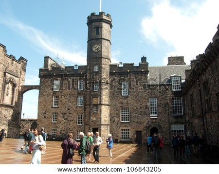 EDINBURGH, SCOTLAND - JULY 30: Edinburgh Castle, Scotland\'s most visited paid tourist attraction on July 30, 2009 in Edinburgh, Scotland.