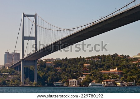 Bosporus bridge in Istanbul, Turkey