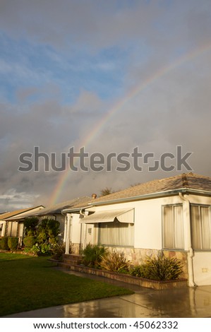 House and rainbow
