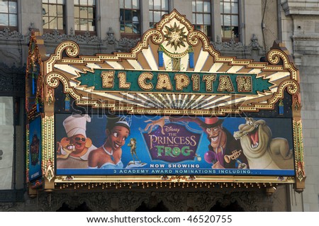 Hollywood - February 10: El Capitan Theatre, Highlighting Disney'S And ...