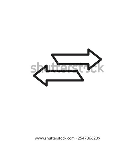 Data transfer thin line vector icon