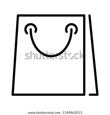 Shopping bag icon in trendy flat style isolated on grey background. Website pictogram. Internet symbol for your web site design, logo, app, UI. Vector illustration, EPS10.