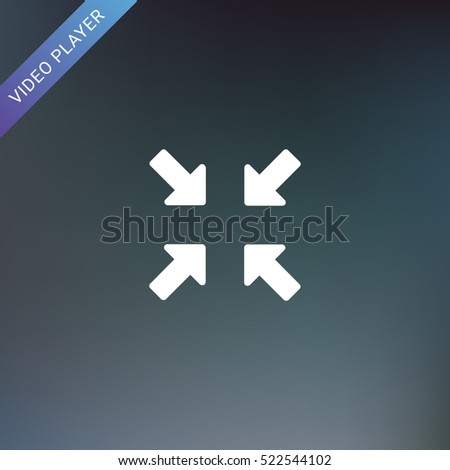 Exit fullscreen flat vector icon