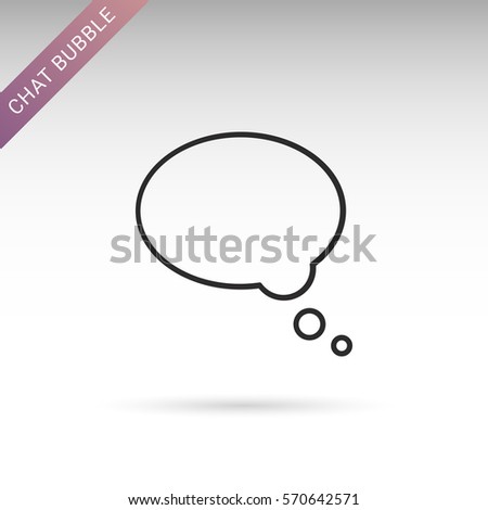 Chat bubble flat vector icon