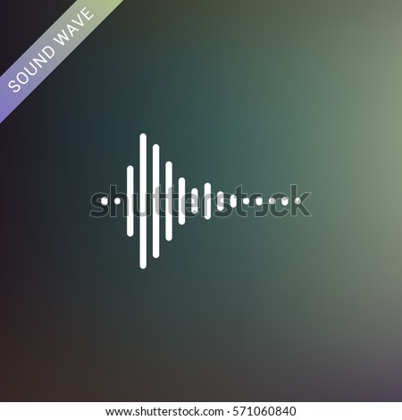 Sound wave music flat vector icon. Audio technology, musical pulse.