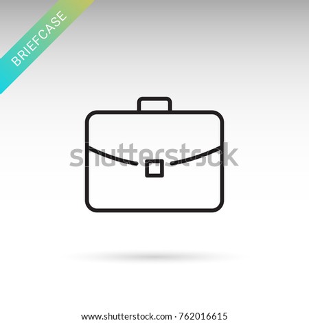 Briefcase, suitcase thin line isolated vector simple icon