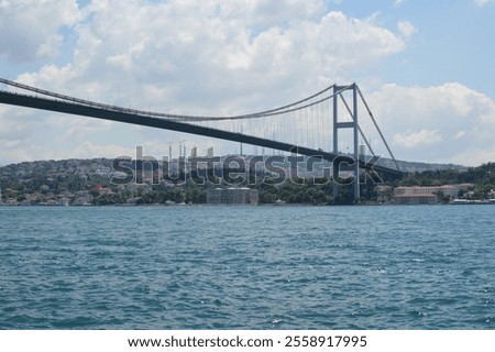 Similar – Image, Stock Photo Picturesque cityscape with blue sky on sunny day