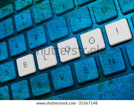 Computer keyboard letters spelling 