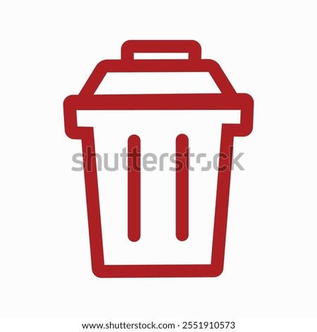 Trash can icon with recycles icon on white background.