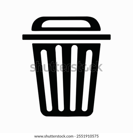 Trash can icon with recycles icon on white background.