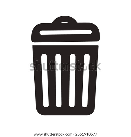 Trash can icon with recycles icon on white background.