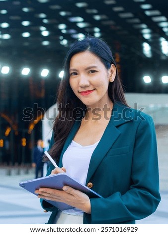 Similar – Image, Stock Photo Asian woman, posing near a tobacco drying shed, wearing a white dress and green wellies.