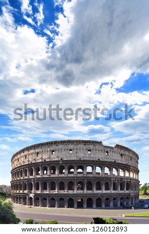 Coliseum from the Roman Empire, in Rome Italy