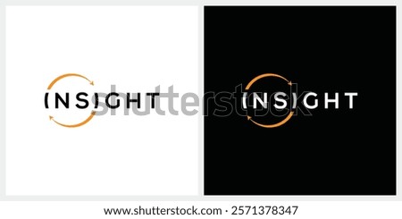 typography text insight logo design graphic vector