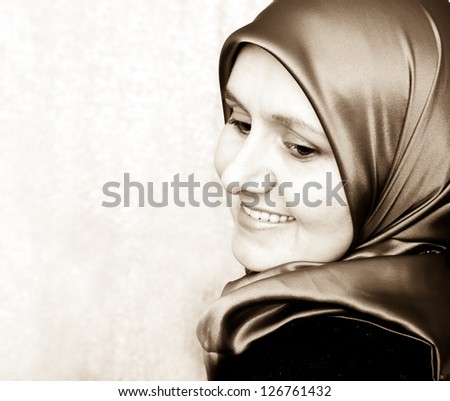 Young muslim woman with veil
