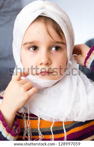 Little muslim girl portrait