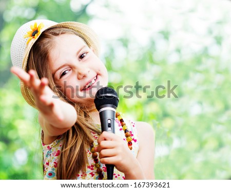 Similar – Image, Stock Photo Little blonde girl playing and holding her young parents hand.