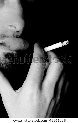 Smoker. Man With A Cigarette Stock Photo 48861328 : Shutterstock