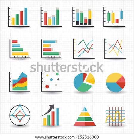 Graph chart icons