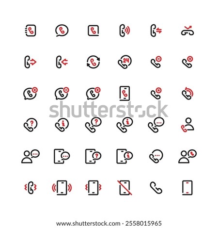 A Collection Of Icons For Phones And Other Devices - Dual Tone