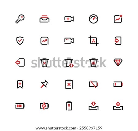 A Set Of Icons For A Phone App - Dual Tone