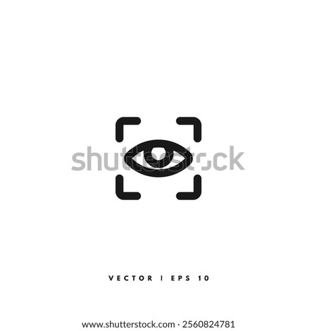 Scan Eye Icon. Editable Stroke