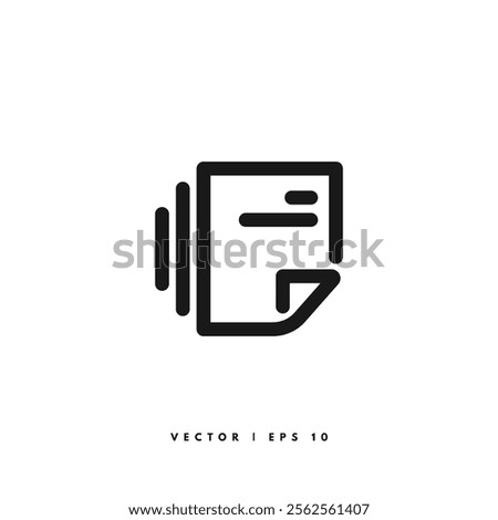 Document File Icon. Editable Stroke