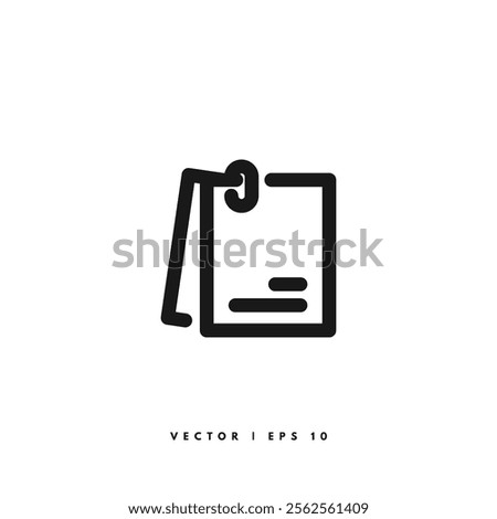 Document File Icon. Editable Stroke