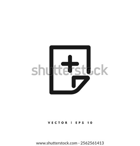 Document File Icon. Editable Stroke