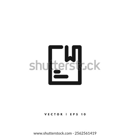 Document File Icon. Editable Stroke