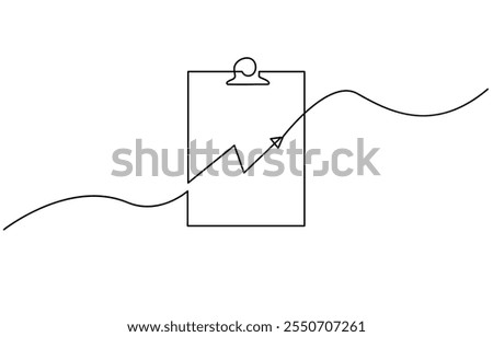 Continuous Line Drawing of Checklist Icon. Hand Drawn Symbol Vector Illustration, Continuous Line Drawing of Checklist Icon. Hand Drawn Symbol Vector Illustration, Continuous one line drawing.