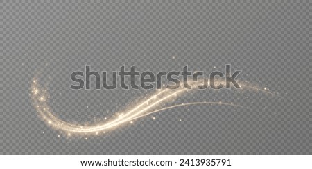 Abstract light speed motion effect.Gold color spiral glow effect.Magic shiny lin	