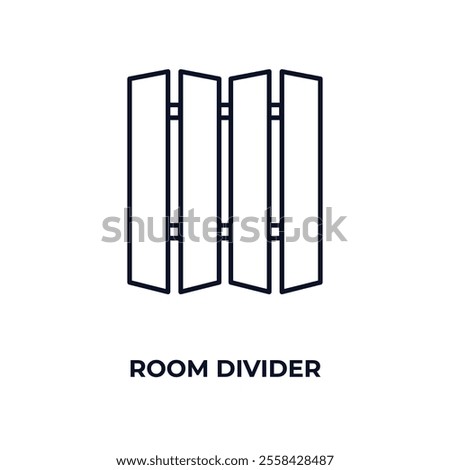 room divider  outline icon. Linear vector from furniture concept. Thin line room divider  icon isolated on white background