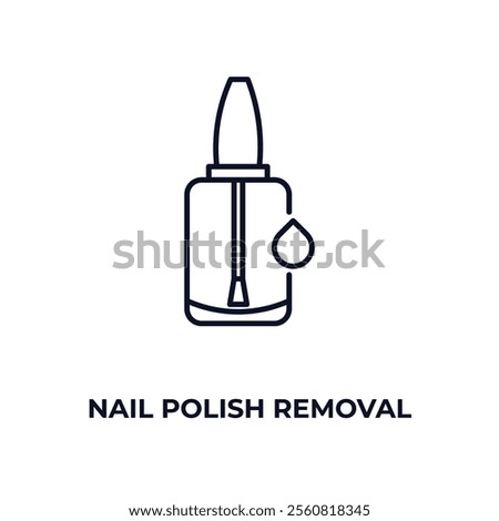 nail polish removal outline icon. Linear vector from beauty concept. Thin line nail polish removal icon isolated on white background