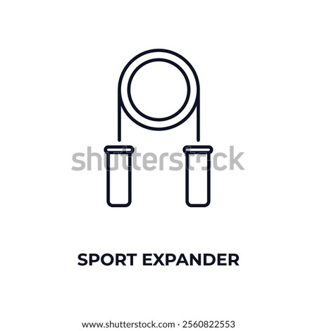 sport expander outline icon. Linear vector from gym concept. Thin line sport expander icon isolated on white background